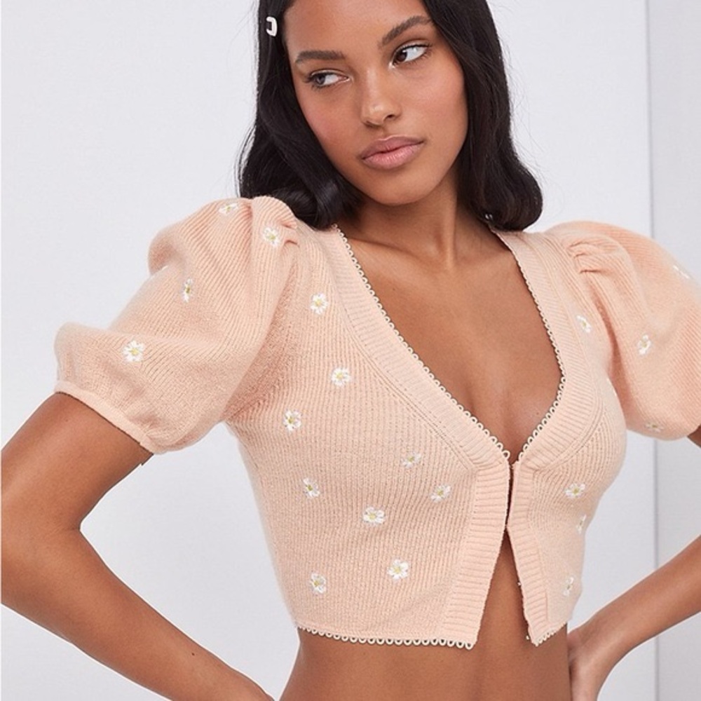 For Love and Lemons Callie Crop Cardigan NWT